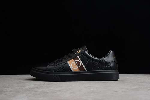 480GUCCI SCREENER GG HIGHTOP SNEAKERS BLACKBLACKGOLDMAN3844
