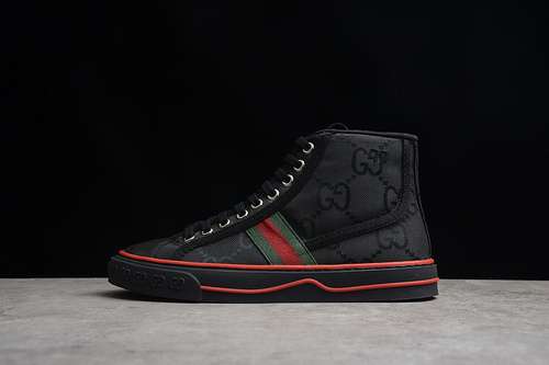 450GUCCI X OFF THE GRID HIGH SNEAKERS BLACKGREENREDWOMAN3639