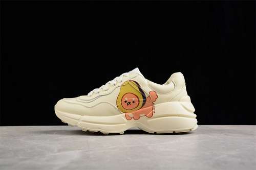 600GUCCI RHYTON VINTAGE TRAINER SNEAKER YELLOWWOMAN3539MAN4044