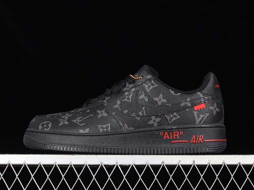 2401A9VD8AIR FORCE 1 LOW 07 X LV BLACKGREYREDWOMAN3639MAN4045