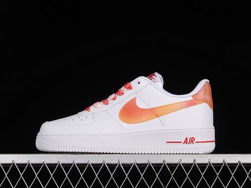 300DV3505100AIR FORCE 1 LOW 07 WHITEWHITEORANGEWOMAN3639MAN4045