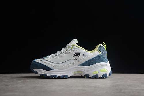 280SKECHERS DLITES 10 RUNNING SHOES WHITEBLUELIGHT GREENWOMAN3540