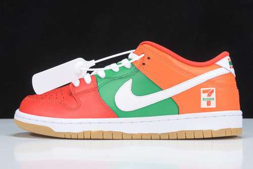 550CZ51306007ELEVEN X SB DUNK LOW REDORANGEGREENWHITEMAN4046