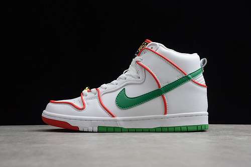 480CT6680100SB DUNK HIGH PAUL RODRIGUEZ MEXICAN BOXING WHITEREDGREENGOLD
