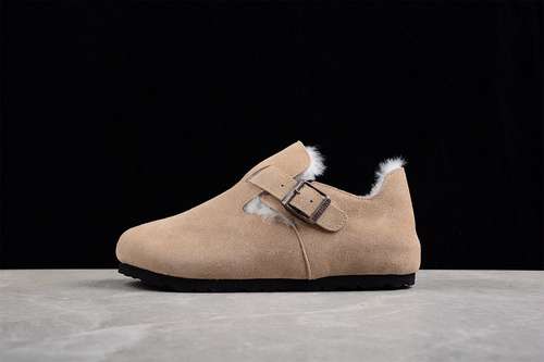 4001020568BIRKENSTOCK LONDON SHEARLING SUEDE LEATHER KHAKIKHAKIWHITEWOMAN3540