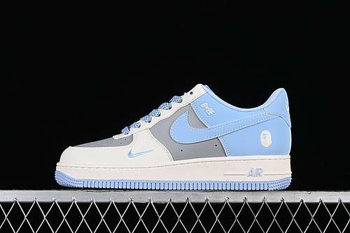 340BB9599204AIR FORCE 1 07 LOW BAPE WHITEGREYBLUEWOMAN3639MAN4045
