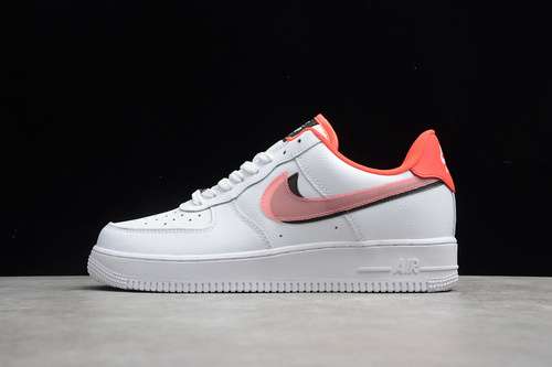 340CW1574101AIR FORCE 1 LOW LV8 GS DOUBLE SWOOSH WHITEBLACKBRIGHT CRIMSONUNISEX3645