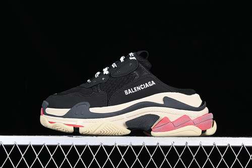 460W3SM11096BALENCIAGA TRIPLE S BLACKWHITEREDWOMAN3539MAN4046