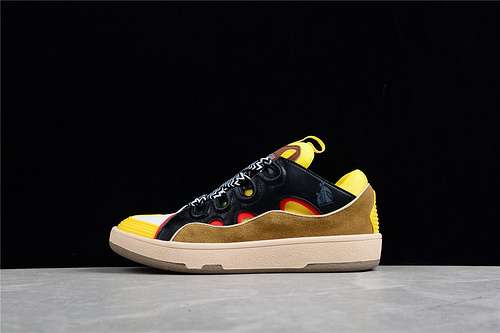 460LANVIN CURB CASUAL SNEAKERS BLACKYELLOWWHITEWOMAN3539MAN4045