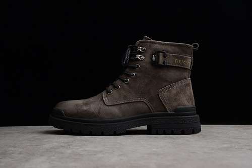 480GUCCI CASUAL MARTIN BOOTS COFFEECOFFEEBLACKMAN3844