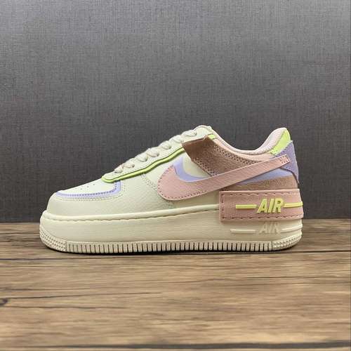 270CI0919700AIR FORCE 1 SHADOW CASHMEREPALE CORALPURE VIOLETWOMAN3639MAN4044