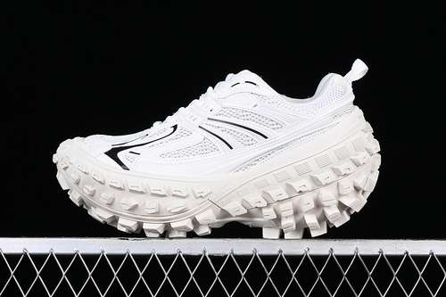600W2RAA9110BALENCIAGA DEFENDER RUBBER PLATFORM SNEAKERS WHITEBLACKGREYUNISEX3546