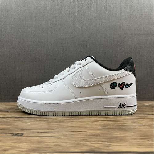 290DM8148100AIR FORCE 1 LOW 07 LV8 3 PEACE LOVE WHITEWHITEUNIVERSITY REDUNISEX3645