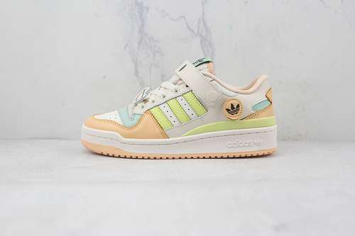 300GW4427FORUM 84 LOW SHOES CHALK WHITEYELLOW TINTGLOW ORANGEWOMAN3639MAN4045