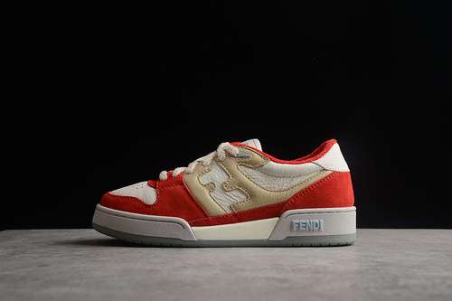 450FENDI CASUAL CANVAS SHOES REDBEIGEKHAKIWOMAN3539