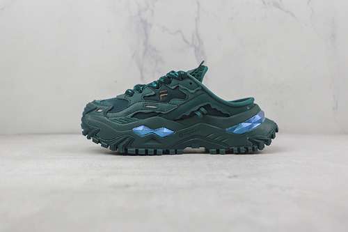 300FILA FUSION SEMI SLIPPERS DARK GREENDARK GREENBLUEWOMAN3540