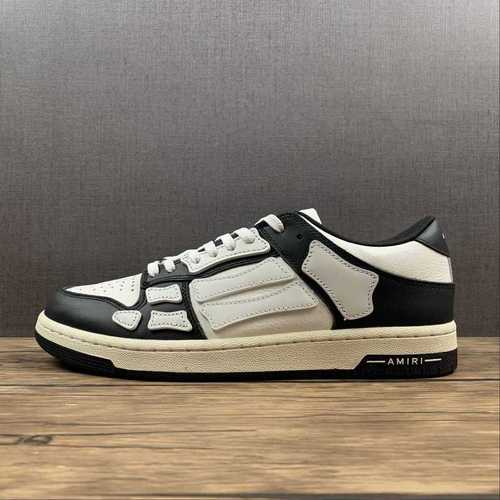 580AMIRI SKELETON LOW SNEAKERS WHITEWHITEBLACKMAN4045