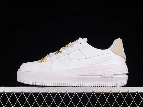 300FB8473100AIR FORCE 1 LOW PLTAFORM WHITELIGHT KHAKIGOLDWOMAN3639MAN4045