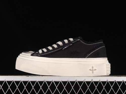 380ENM781W1SMFK CANVAS PLATFORM RETRO SNEAKERS WHITEBLACKWOMAN3540MAN4045