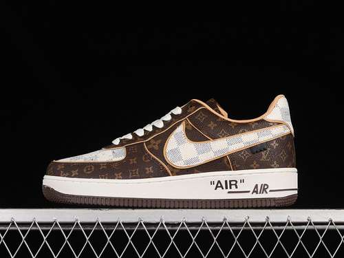 4001A9V8ALV X AIR FORCE 1 LOW 07 DARK BROWNLIGHT GREYWHITEWOMAN3639MAN4046