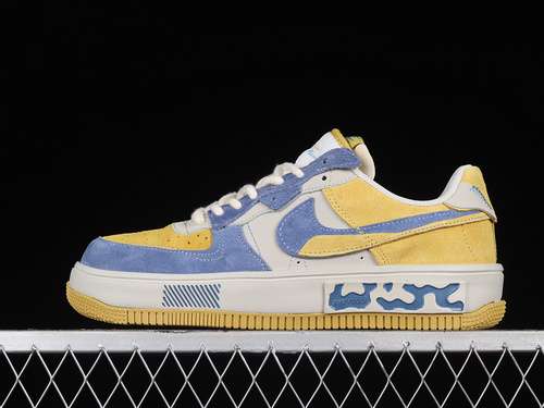 340CW6688807AIR FORCE 1 FONTANKA BEACH BLUEYELLOWBEIGEWOMAN3639MAN4045