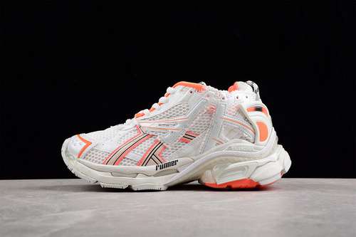 700W1RB22115BALENCIAGA RUNNER KITH FOURCOLOR WHITEWHITEORANGEWOMAN3539MAN4046