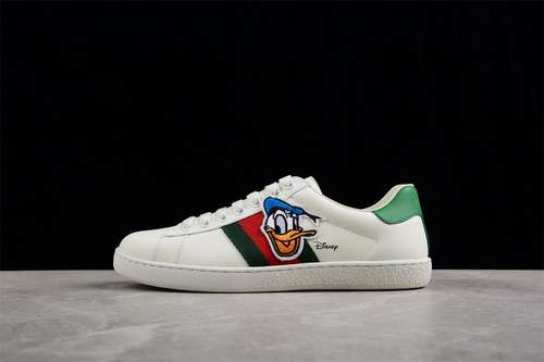480GUCCI ACE LOW TOP CASUAL SNEAKERS WHITEGREENREDWOMAN3539MAN4044