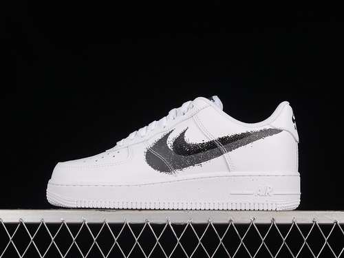 300FD0660100AIR FORCE 1 LOW SPRAY PAINT SWOOSHES WHITEBLACKWOMAN3639MAN4045