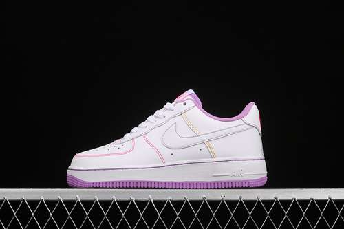 280CW1575110AIR FORCE 1 07 LOW GS CONTRAST STITCH WHITEFUCHSIA GLOWHYPER PINK