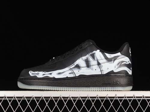 320BQ7541001AIR FORCE 1 LOW SKELETON BLACKBLACKWHITEWOMAN3639MAN4045