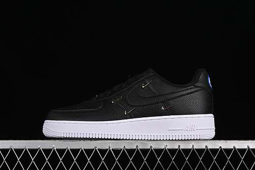 280CT1990001AIR FORCE 1 07 LOW SISTERHOOD BLACKMETALLIC GOLDHYPER ROYALBLACK3645