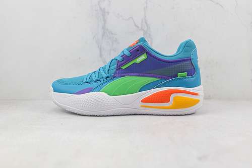 300PUMA CLYDE HARDWOOD BLUEPURPLEGREENMAN4045