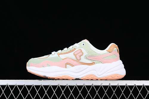 250T12W321101FWMFILA FUSION WEAR RESISTANT BREATHABLE CASUAL SHOES PINKGREENWHITE