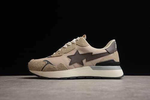 340BAPE ROAD STA EXPRESS RUNNING SHOES LIGHT BROWNDARK BROWNBEIGEWOMAN3639MAN4045