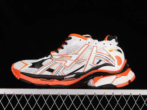 600W3RB79051BALENCIAGA RUNNER KITH FOURCOLOR 70 21SS WHITEBLACKORANGEUNISEX3546