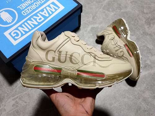 550GUCCI AIR CUSHION DADSHOES BEIGEGOLDGREENWOMAN3539MAN4044