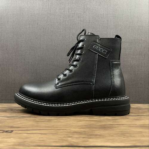 400GUCCI MARTIN BOOTS BLACKBLACKBLACKWOMAN3539MAN4044