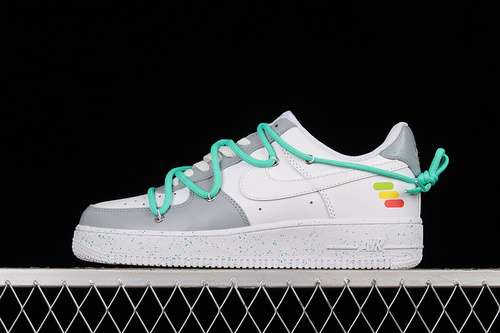 300CW2288111AIR FORCE 1 LOW 07 WHITELIGHT GREYGREENWOMAN3639MAN4045