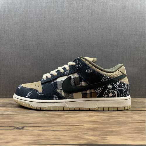 550CT5053001TRAVIS SCOTT X DUNK LOW PREMIUM QS SB CACTUS JACK BLACKPARACHUTE BEIGE
