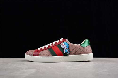 480GUCCI ACE LOW CASUAL BOARD SHOES BROWNREDGREENWOMAN3544