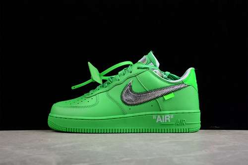 500DX1419300OW AIR FORCE 1 LOW LIGHT GREEN SPARKMETALLIC SILVERWOMAN3639MAN40475
