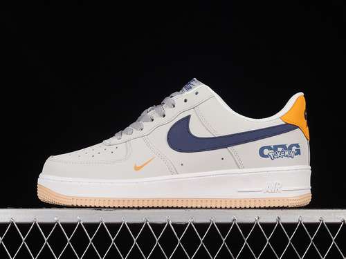 320315122006AIR FORCE 1 LOW 07 LIGHT GREYNAVY BLUEWHITEORANGEWOMAN3639MAN4045