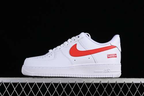 320CU9225101SUPREME AIR FORCE 1 07 LOW WHITESPEED REDWHITEWOMAN3639MAN4045