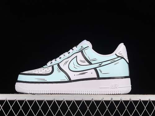 340CW2288200AIR FORCE 1 07 LOW WHITEBLACKBLUEWOMAN3639MAN4045