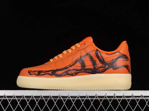 320CU8067800AIR FORCE 1 LOW ORANGE SKELETON STARFISHWHITEBLACKWOMAN3639MAN4045