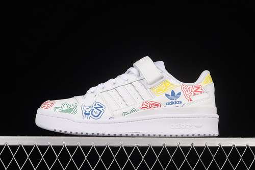 300GW4922FORUM 84 LOW SHOES CLOUD WHITEBLACKSCARLETWOMAN3639MAN4045