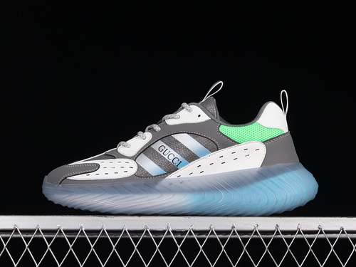 3809Y9209666GUCCI 22SS SPORTS CASUAL SHOES GREYWHITEGREENMAN3944