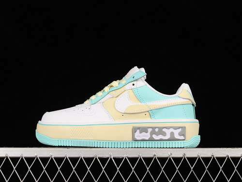 360CW6688610AIR FORCE 1 FONTANKA OFFWHITEYELLOWSKY BLUEWOMAN3639MAN4045