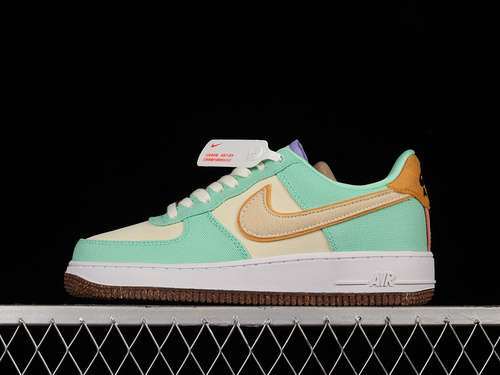 300CZ0268300AIR FORCE 1 LOW 07 LX HAPPY PINEAPPLE GREEN GLOWCOCONUT MILKMETALLIC GOLD