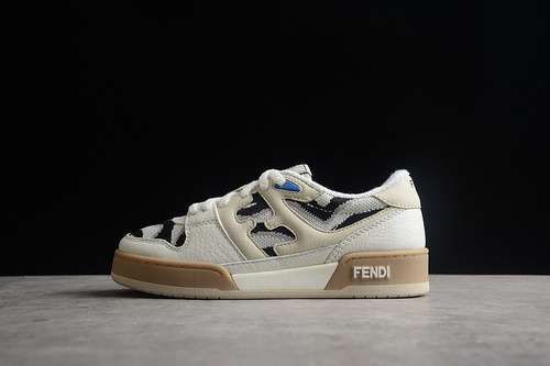 450FENDI CASUAL CANVAS SHOES BEIGEBLACKBEIGEWOMAN3539MAN4045